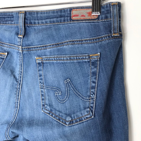 AG Adriano Goldschmied Malibu Crop Pant Knee Bermuda Jeans Shorts 29 Pima Cotton - Picture 8 of 13